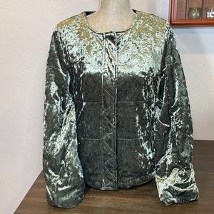NWT Sanctuary All you need is me crushed velvet jacket